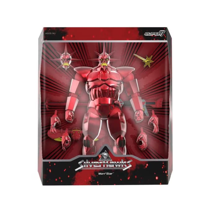 Super7 SilverHawks Ultimates Action Figure Mon*Star Metallic Vac Metal 18 cm Action Figuur