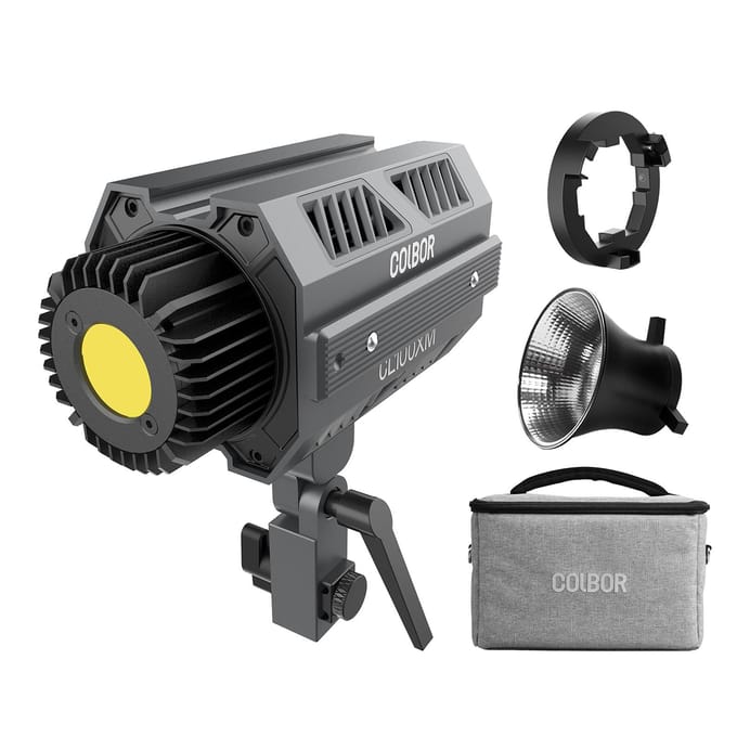 COLBOR CL100XM Studio COB Lampe de photographie 110 W LED Lampe vidéo 5600 K CRI97 + Dimmable 7 éclairages EU Plug gray