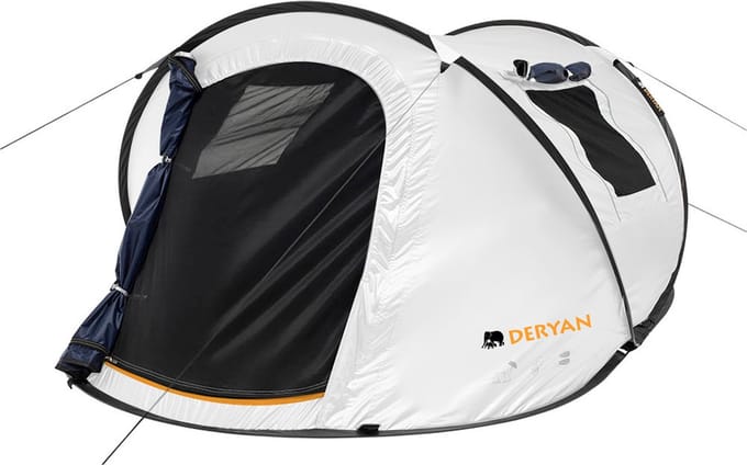 Deryan Dome Pop Up Tent - 2 pers. - 2000MM Waterkolom - UV 50+ - Cream