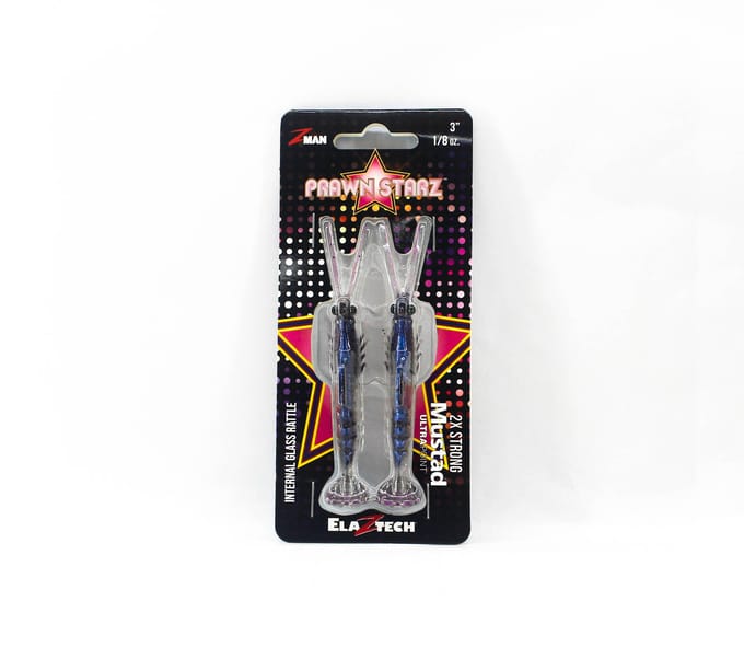 Zman Soft Lure PrawnstarZ 3 Inch 2/Pak Witte Garnaal (2626) black