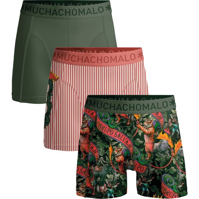 Muchachomalo Jongens 3-pack boxershorts circus animals