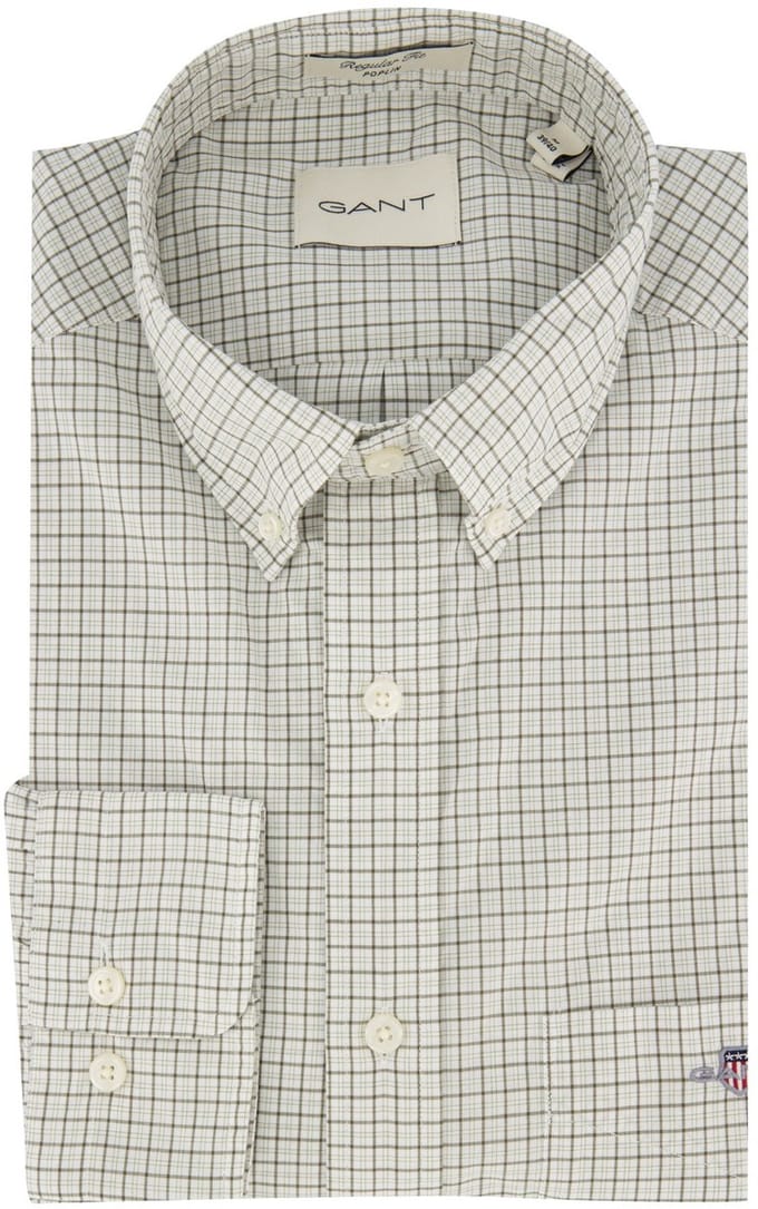 Casual overhemd Gant Regular Fit groen button-down boord