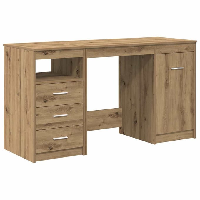 vidaXL - Bureau - met - kast - Artisan - Oak - Engineered - Wood