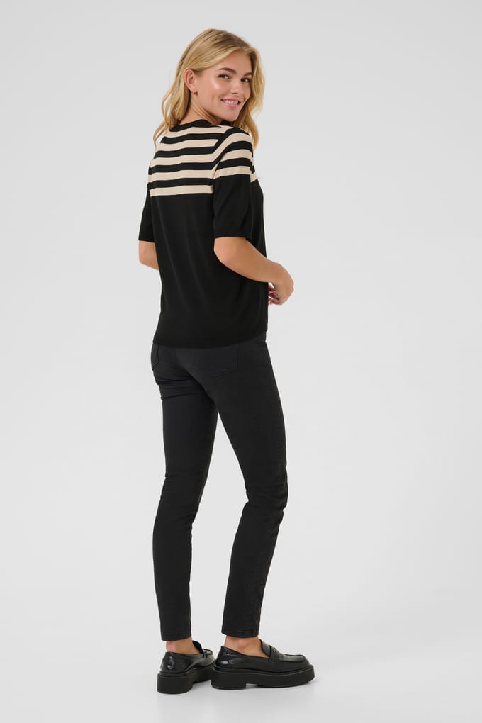 Gestreepte gebreide blouse voor vrouwen KAFFE Lizza
