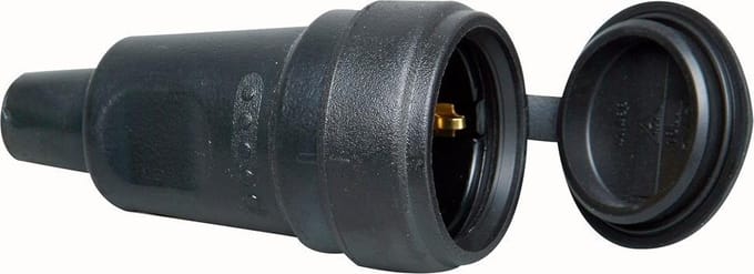 Kopp Aardingsstekker Rubber Ip44 Zwart