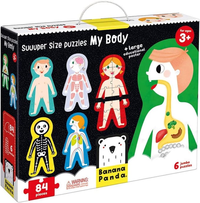Grote Puzzel Mijn Lichaam voor Kinderen - 84 Stukken - 3+