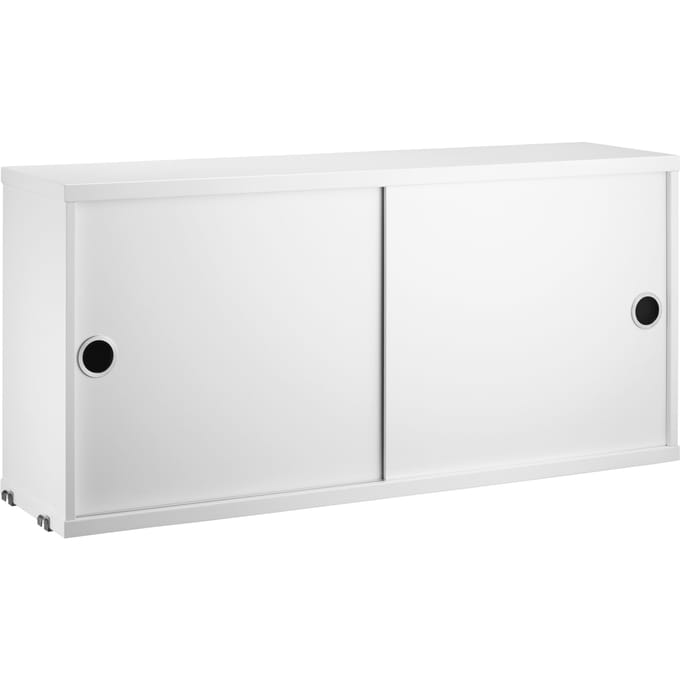 String Furniture - Kast met schuifdeuren - wit - Diepte 20 cm