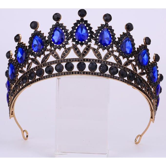 Bruidskroon Bruiloft Verjaardagsfeest Tiara Prinses Volwassen Haaraccessoires Legering Strass Kroon black