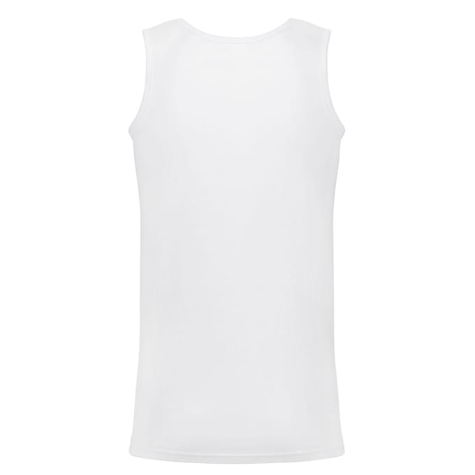 Fruit of the Loom Heren Valueweight Athletic Vest Top (Wit)
