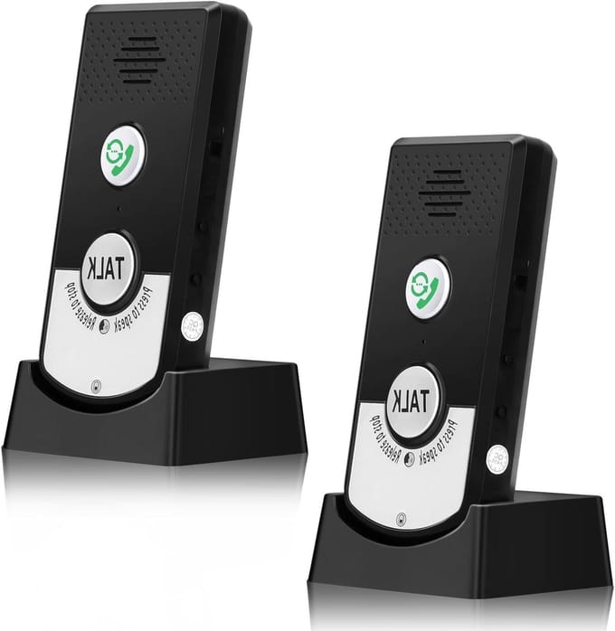 Draadloos Intercom Systeem - 2-weg Communicatie - Thuis Kantoor - 1000m Bereik - 2 Pack - Wit