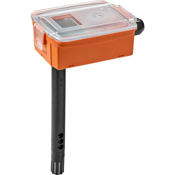 Kanaalsensor CO2 Temperatuur Vochtigheid Actief 24VAC/DC 0-10 V/0-5 V 180mm/19,5mm