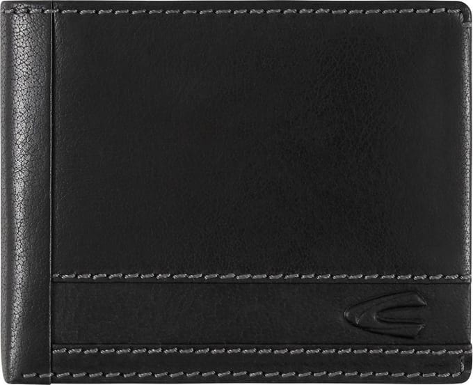 camel active Leren Portemonnee Field Jeans Wallet Black Zwart