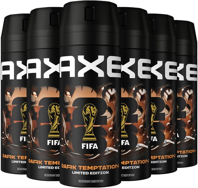 AXE - Deodorant Bodyspray - Dark Temptation - 6 x 150 ml - Voordeelverpakking