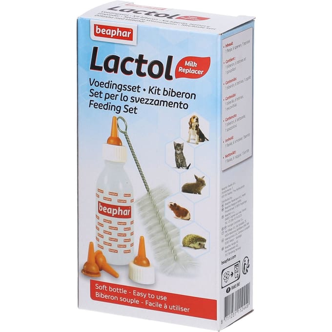 Beaphar Lactol Voedingsset (zuigflesje + speentjes)