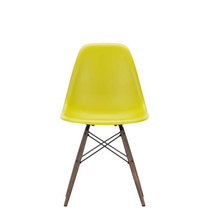 Vitra - DSW Eames Plastic Sidechair - mosterd RE - donkere esdoorn - geel