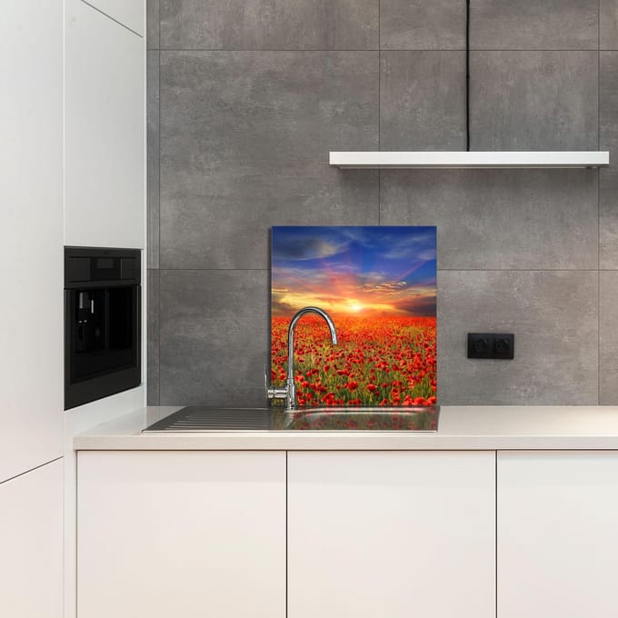 TMK ArtDeko - Snijplank - 60x65 cm - Geharde Glas - Maki