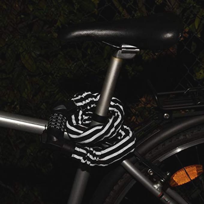 Kettingfietsslot met Reflecterende Strepen - 80 cm