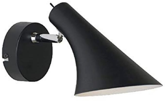 Zwarte Wandlamp 40W E14 Tijdloos Design voor Binnen