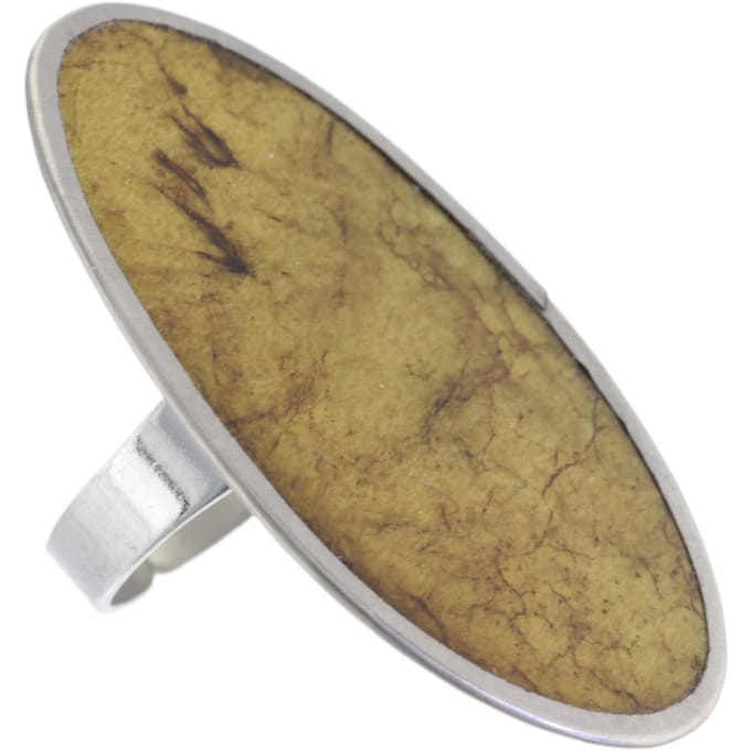 Behave - Ring - Verstelbare Ring - Schelp - Handgemaakt & Uniek Natuurproduct | 4,2 cm x 2,3 cm