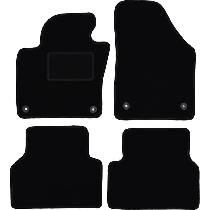 Zwarte veloursmatten voor: Volkswagen Tiguan I minivan (2007-2015)