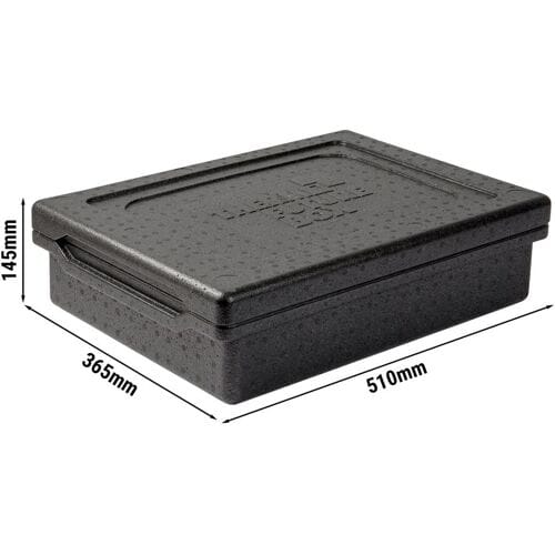 (8 stuks) THERMO FUTURE BOX Thermobox TAKE AWAY - 10 liter - Zwart