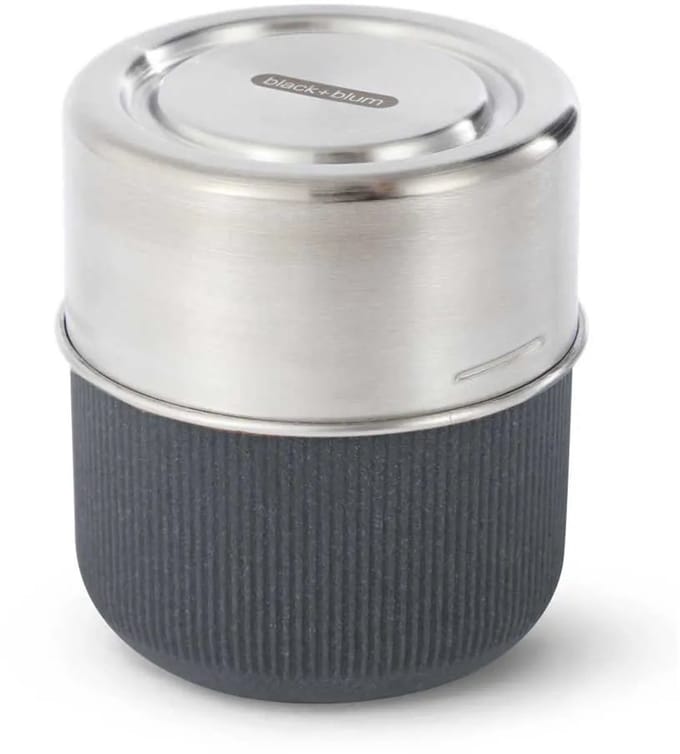 Black+Blum Glazen Lunchbox - Pot - 450ml - Grijs