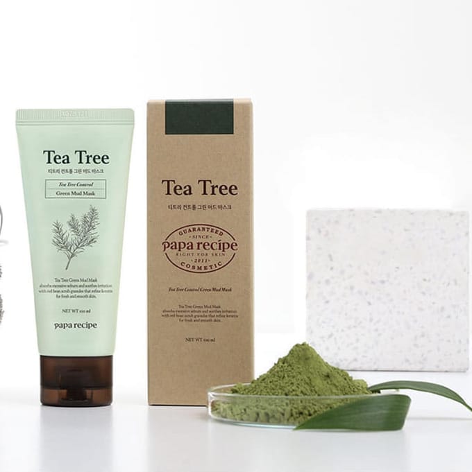 PAPA RECEPT Tea Tree Control Green Mud Mask 100ml white