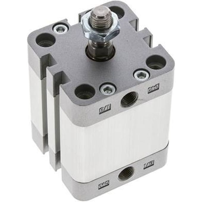 ISO 21287 Compacte Enkelwerkende Cilinder 40-25mm - Magnetisch - Mannelijke Stang