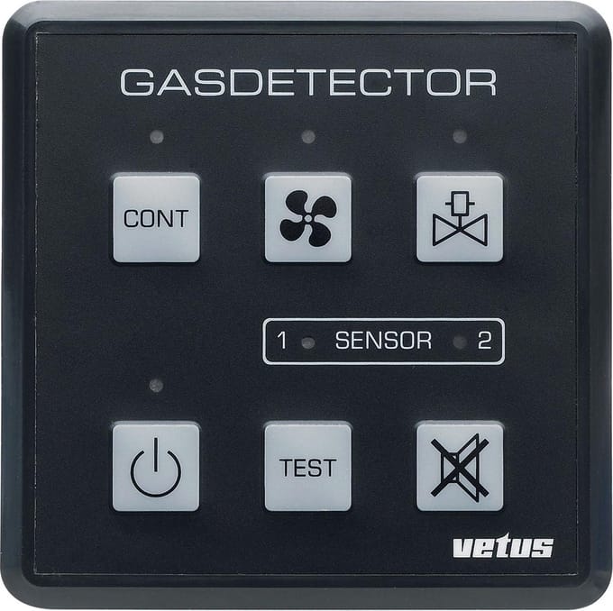 VETUS gas/koolmonoxide detector - 12/24 Volt - incl. sensor