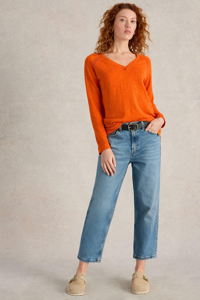 White Stuff Naria Jumper Bright Orange Maat: 6 | Longsleeves Outlet | Dames | Oranje