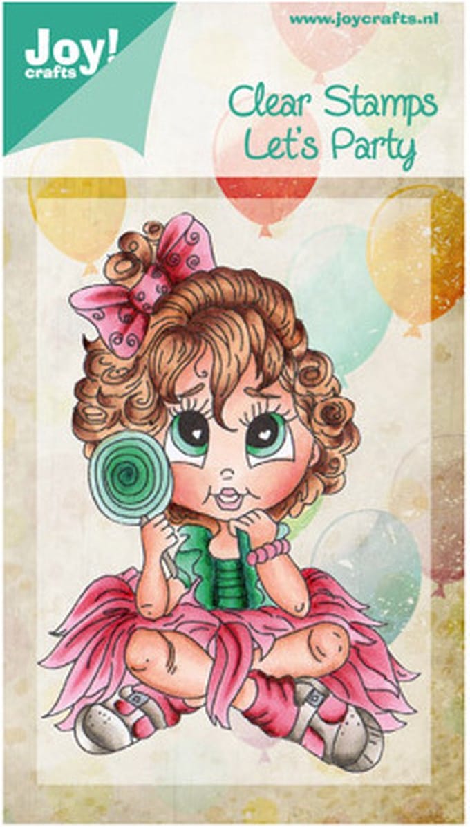 Joy! Crafts Stempel meisje met lolly 75x110 mm