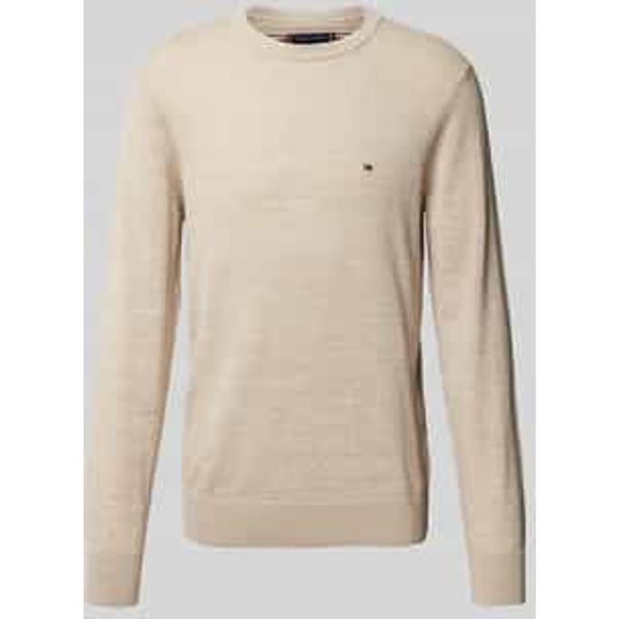 Gebreide pullover met ribboorden