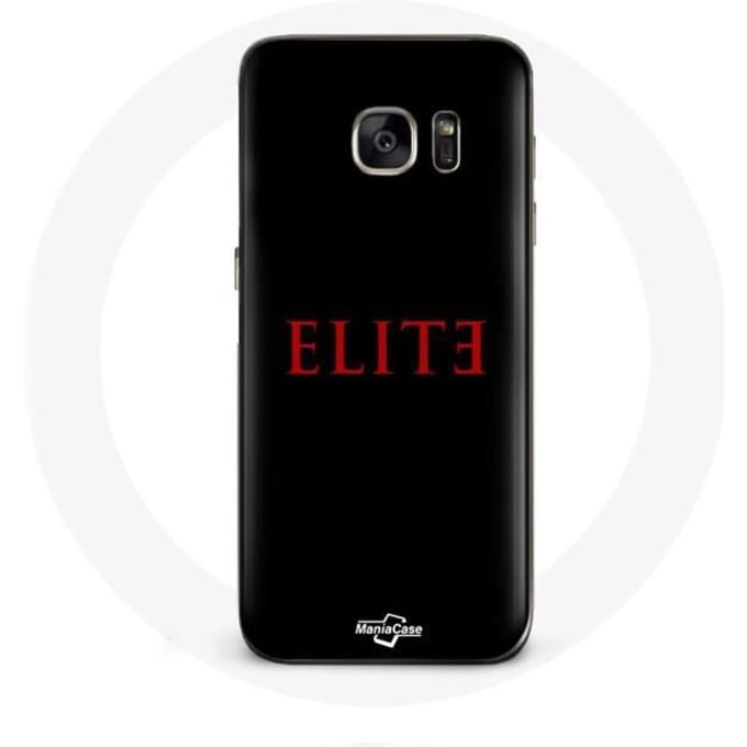 Coque pour Samsung Galaxy S6 Edge Elite Saison 5 Logo Rouge Fond Noir
