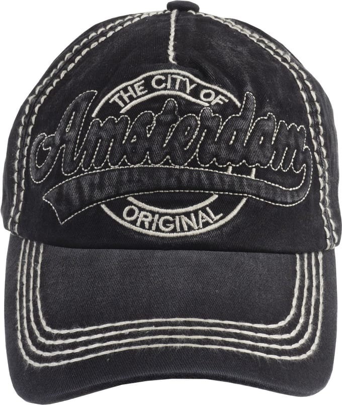 Robin Ruth - Baseball pet - Amsterdam - Denim - Zwart