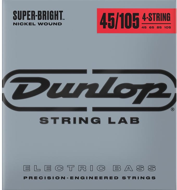 Nickel Plated Steel/DUNLOP/BASS STRINGS/SB Nickel Wound Medium 45-105