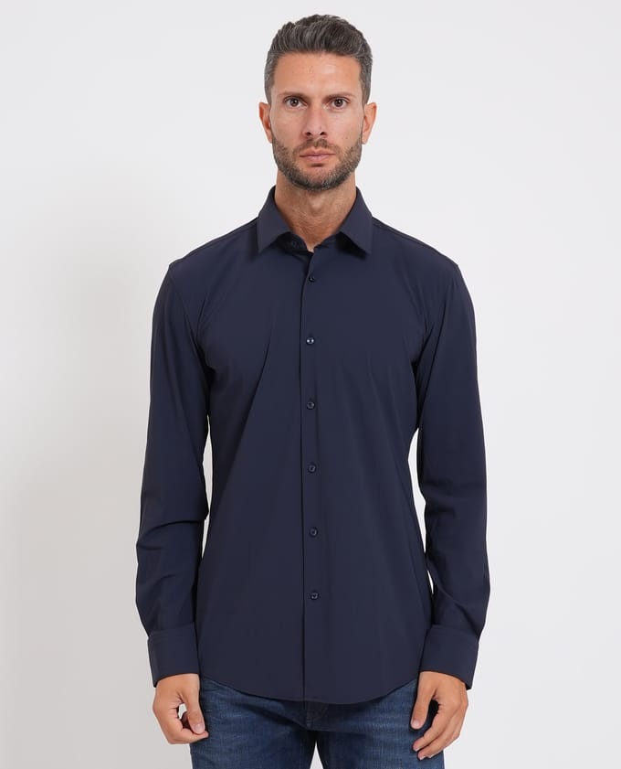 Boss Heren Overhemd Blauw 50555747/404 P-HANK