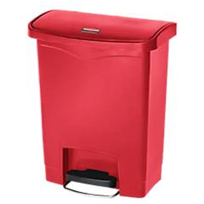 Pedaalemmer Slim Jim®, kunststof, volume 30 liter, rood