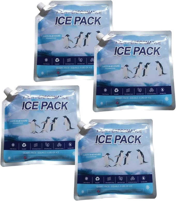 Herbruikbare Koelelementen - Vrieselementen Set - Picknick Camping Reizen - Opvouwbaar Ontwerp - 4 Stuks 800 Ml - null