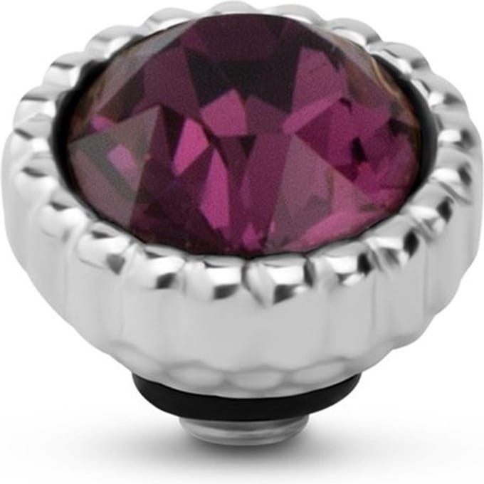 Melano Twisted Bali Petite Steentje Amethyst | Zilver