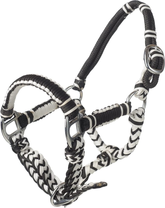 MHS Halster Braided Shet Zwart / Wit
