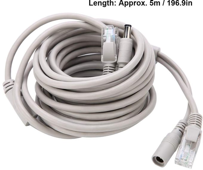 Allecto - RJ45 Ethernet Kabel - IP Camera Kabel - 5M - 10Mbps / 100Mbps - Netwerkverbinding