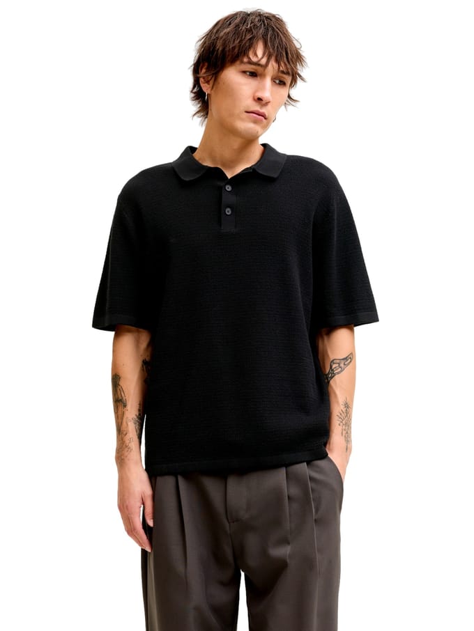 JACK&JONES ESSENTIALS - JJEGEORGE KNIT POLO SS SN Heren Poloshirt