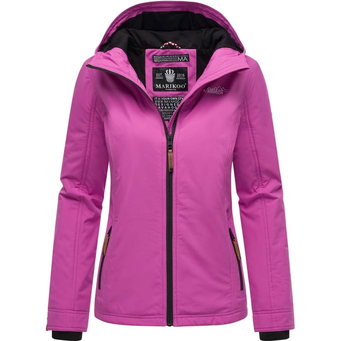 Marikoo dames overgangsjas lichtgewicht water- en windafstotend met capuchon lilac lily
