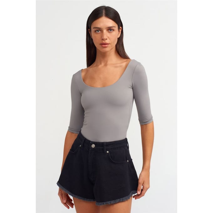 Dames Slim-fit Nylon Elastan T-shirt
