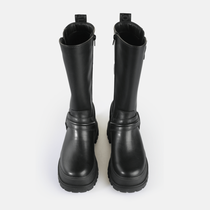 Buffalo Bikerlaars - ASPHA BIKER BOOT HI - EU37 - voor Vrouwen - zwart