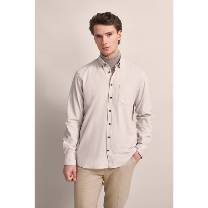 Bugatti Herren Shirt in modern fijn ribfluweel