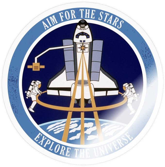 NASA Aim For The Stars Sticker Maat S (max. 10 x 10cm)