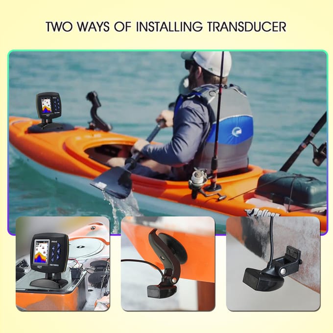Fishfinder Bekabelde Transducer Sensor Fishfinder 45 Graden Onderwater Viscamera Draagbare Fishfinder Waterdicht Wireless & Wired