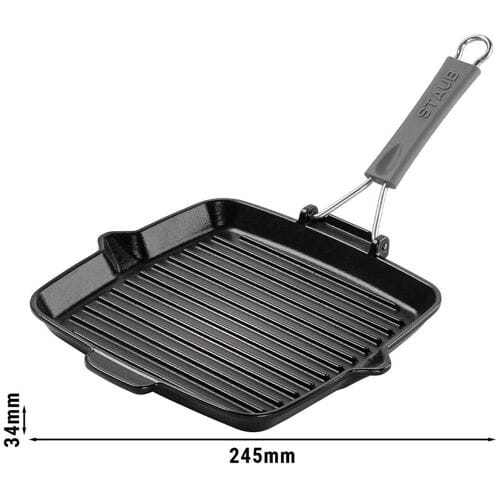 STAUB GRILL PANS - Grillpan - 240x240mm - Gietijzer - Zwart