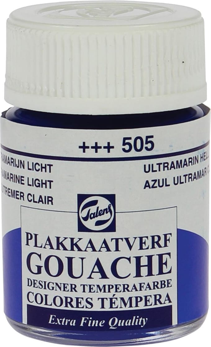 Talens plakkaatverf Extra Fijn flacon van 16 ml, licht ultramarijn 10 stuks